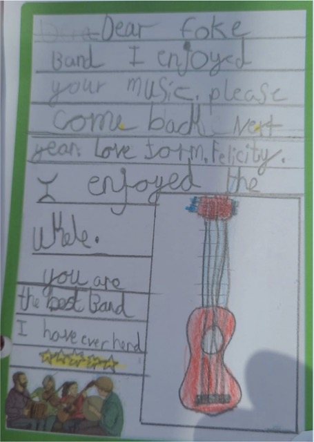 Folk Group Members go back to school!